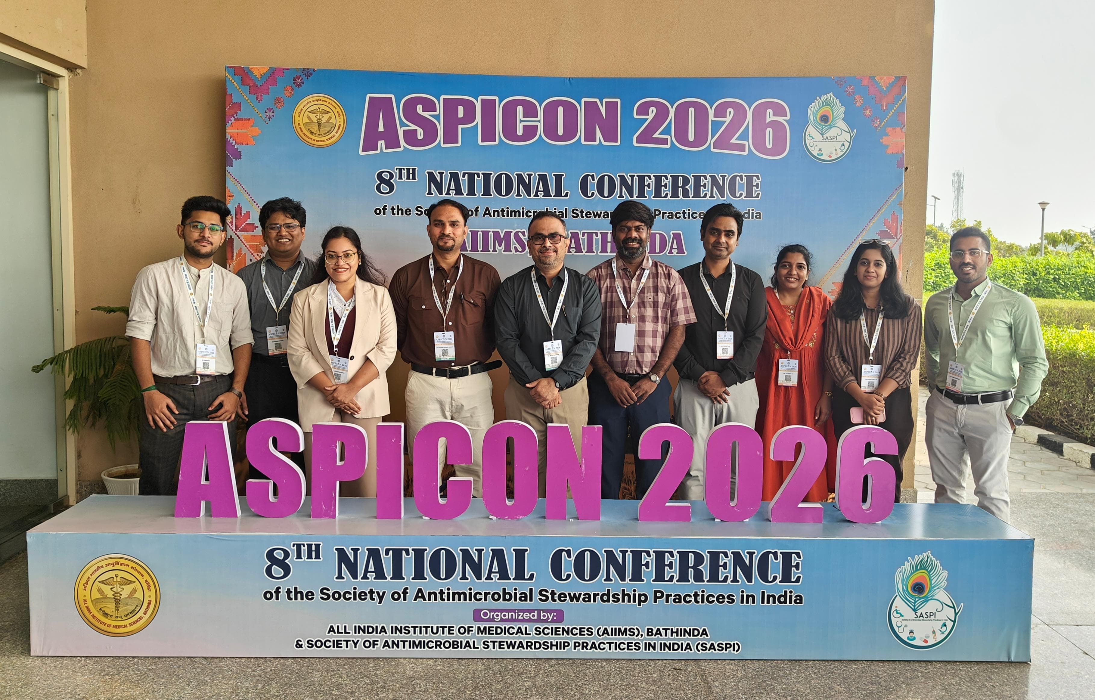 AIIMS Raipur Team Shines at National Antimicrobial Stewardship Conference (ASPICON 2026)